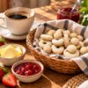 snack-basket Basket of YuSnack biscuits with fresh coffee and fruit
